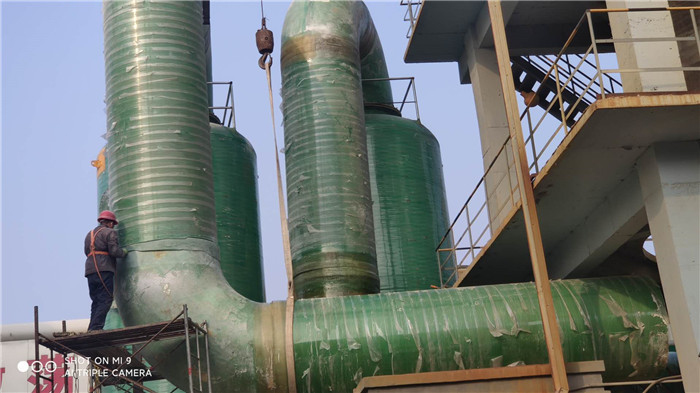 玻璃鋼管道生產廠家施工現場